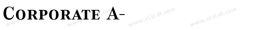 Corporate A字体转换